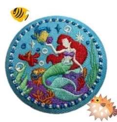 ディズニー刺繍缶バッジ2　リトルマーメイド