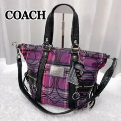 COACH♥ パッチワーク トートバッグ ミニポーチ チャーム セット 赤
