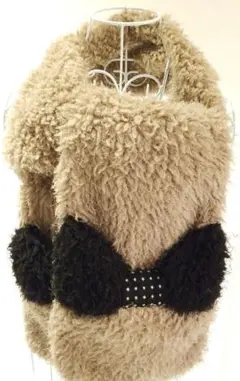 最終お値下げしました☆マイハニービー　ビッグリボンポケット付き　ファーマフラー