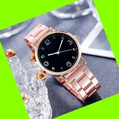 ❤❤レディース❤❤腕時計❤❤クォーツ❤❤黒ゴールド❤❤ピンク❤❤お洒落❤アイテム