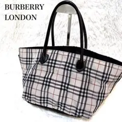 バーバリーロンドン 舟形トートバッグ ノバチェック