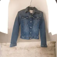 ZARA トラファルック カットオフ デニムジャケット フリンジ ストレッチ S