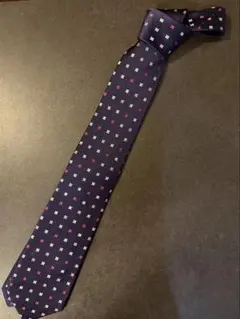 ポールスミス ネクタイ ネイビー 花柄 約8cm