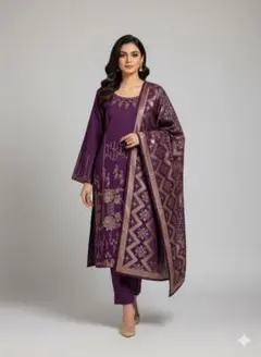Pakistani Branded Jacquard 3-Piece Suit