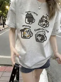 猫デザイン 半袖tシャツ