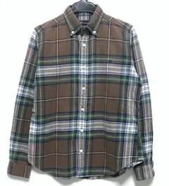 ジムフレックス◆BDチェックフランネルシャツ 12 ボタンダウン