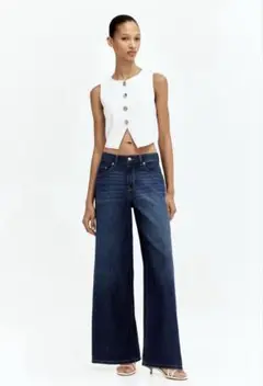 H&M バニーワイドローデニム 34