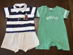 ロンパース　ミッキーポロシャツと半ズボン　2点セット　70cm