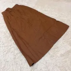 アーバンリサーチドアーズ　（F） フレアスカート　ウエストゴム　ブラウン