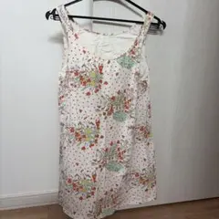 カップ付きタンクトップ 花柄 ドット柄のサムネイル