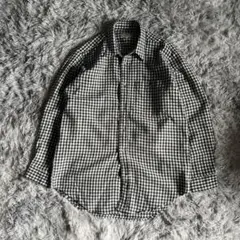 90's vintage ギンガムチェック　シャツ　ラウンドカット