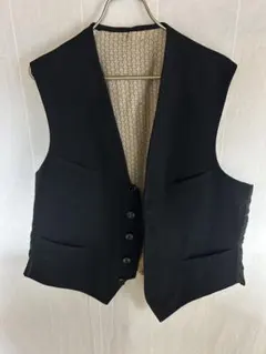 1920s〜1930s フレンチ アンティーク ショールカラーベスト ジレ