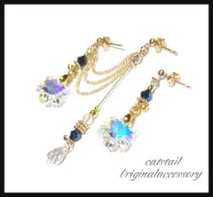 雪の女王２ホールピアス☆No.2306