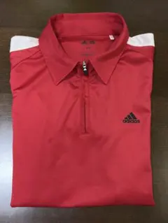 ⚑adidas golf ハーフジップポロシャツ 【M/M】⭐お買い得価格
