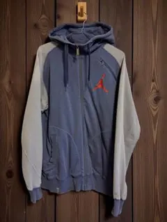 Jordan old /ジョーダン/フルジップ パーカー グレー/ネイビー M