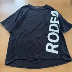RODEO CSOWNSロデオクラウンズ ロゴ入りブラック半袖ビッグTシャツ