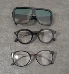 サングラス　伊達メガネ　3個セット