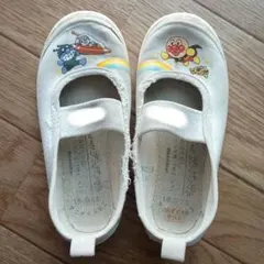 ムーンスター　アンパンマン　キッズ　シューズ　上履き　上靴 白 16cm