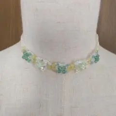 ハンドメイド ★花モチーフ チョーカー