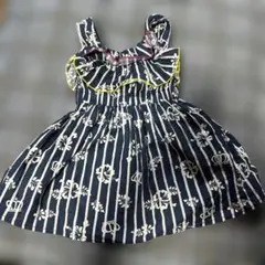 BABYDOLL ハイビスカス×王冠柄 90cm ワンピース