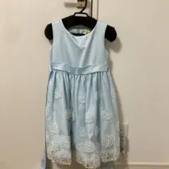 水色フォーマルドレス ビジュー付き130