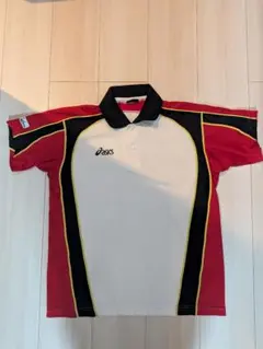 asics 卓球ウェア JTTAタグあり 赤黒