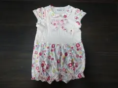 ミキハウス花柄ロンパース