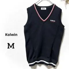 コルウィン ゴルフウェア Vネック ニットベスト ラメ入り Mサイズ