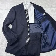 PERSON'S パーソンズ ネイビー セットアップ ストライプ AB7 スーツ