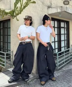 BELVET バギーリジッドデニム　ブラック BELVET バギーリジッドデニム ブラック Baggy rigid denim – BELVET