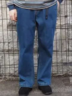 ビームス別注グラミチ ルーズ テーパード ストレッチ デニム パンツ Mサイズ