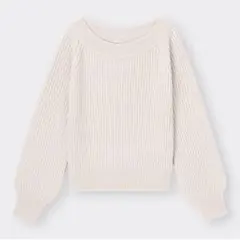 【即購入大歓迎】GU 2way オフショルダーセーター　オフホワイト