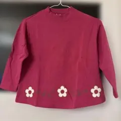 ピンク 花のプリント　トレーナー