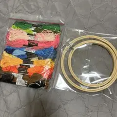 刺繍糸と刺繍枠 10cm 12cm 15cm セット