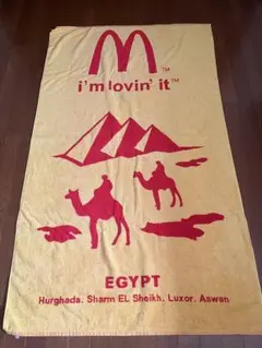 【レア】 マクドナルド バスタオル 限定品 ビーチタオル エジプト限定 タグ付き レア】 マクドナルド バスタオル 限定品 ビーチタオル エジプト