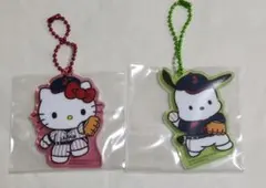 タイトーくじ　侍ジャパン　サンリオ　アクリルキーホルダー　キティ　ポチャッコ