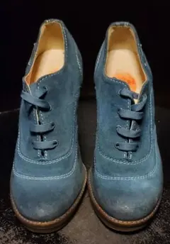 スエード レースアップ 高ヒール