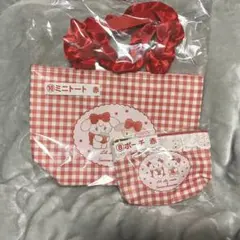 mikko Lil ala mode×サンリオ一番くじ　ミニトート赤+ポーチ赤