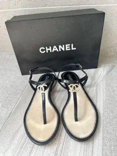 希少　CHANEL ココマーク Tストラップ サンダルのサムネイル