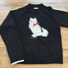 Kate Spade 猫刺繍セーター 黒