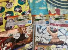 竈門　嘴平　煉獄　柱　光る小人　一番くじ　F賞　ハンドタオル　黎明に刃を持て