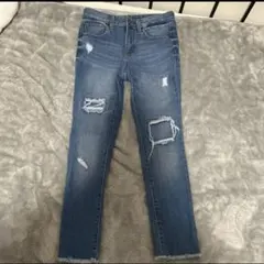GU ダメージ加工 スキニーデニム S