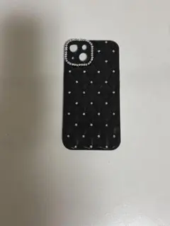 黒いキルティングiPhoneケース