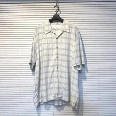 Tommy Bahama シルク100 半袖開襟シャツ XL トミーバハマ 白