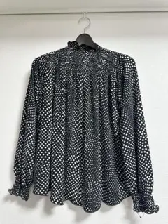 新品未使用★水玉模様 長袖ブラウス