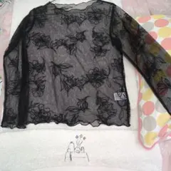 ブラックシアー 長袖トップスLサイズ