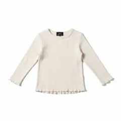 【petit main】オーガニックコットン リブ長袖Tシャツ 80