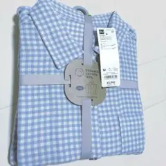【新品】GU オーガニックコットンパジャマ　M 半袖ロングパンツのサムネイル