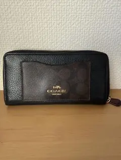 COACH コーチ 長財布 シグネチャー ラウンドファスナー
