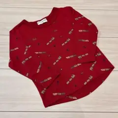 電車柄　ロンT 長袖Tシャツ